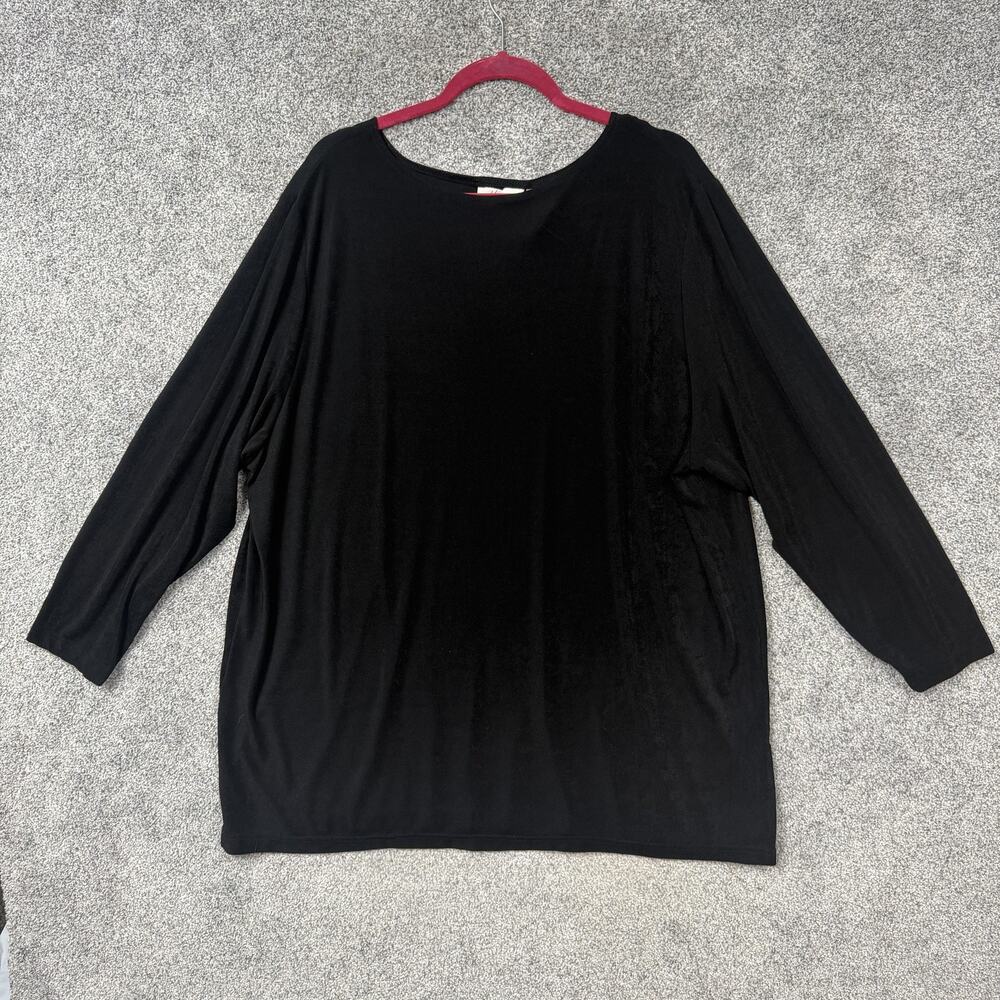 Vtg 90s Kathie Lee Woman Tunic Blouse 22/24 Plus Minimalist Lagenlook Coquettte